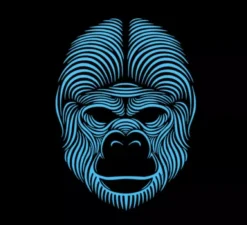 Maschera da gorilla illuminazione led