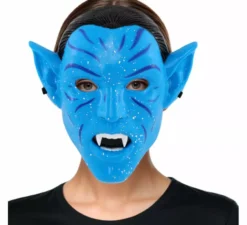 Maschera da guerriero tribale blu per donna