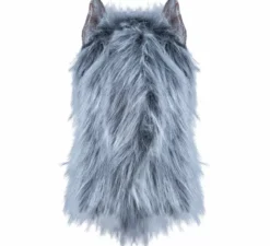 Maschera da lupo cattivo con capelli in lattice