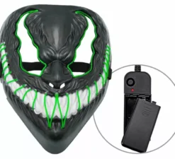 Maschera da mostro con LED verde
