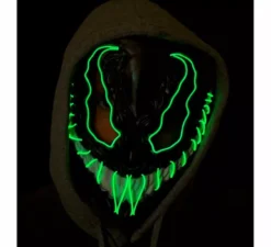 Maschera da mostro con LED verde