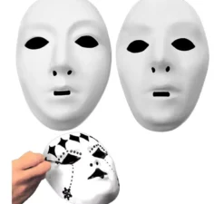 Maschera da pittura bianca in 2 modelli assortiti