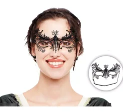 Maschera da ragno in pizzo nero