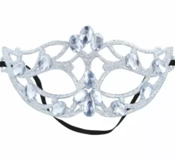 Maschera d'argento con glitter