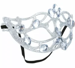 Maschera d'argento con glitter