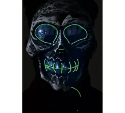 Maschera da Scheletro pazzo con luce verde