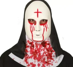 Maschera da suora satanica con croce