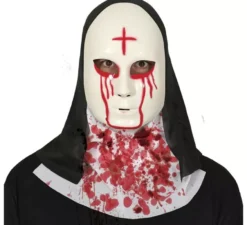 Maschera da suora satanica con croce
