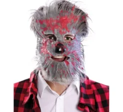 Maschera da uomo lupo grigio