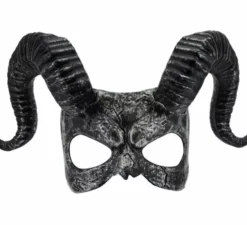 Maschera del demone con le corna nere