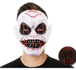 Maschera del diavolo con tubo luminoso