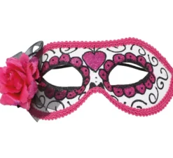 Maschera del giorno dei morti rosa
