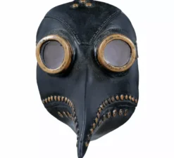 Maschera della peste con lungo becco in lattice