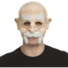 Maschera del vecchio con i baffi senza mento