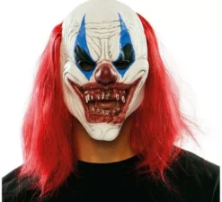 Maschera diabolica da pagliaccio con criniera