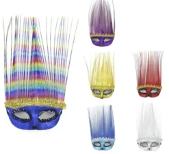 Maschera di Carnevale con linea di spighe in colori assortiti