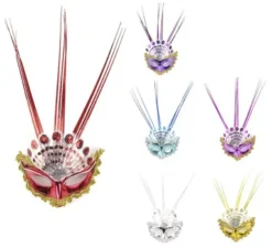 Maschera di Carnevale con punte di colori assortiti