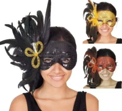 Maschera di pavone in vari colori