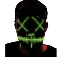 Maschera di The Purge nera con luce.