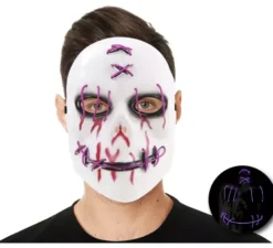 Maschera Joker con tubo luminoso