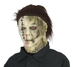 Maschera killer di Halloween con cicatrici in lattice