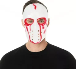 Maschera killer per giocatori in plastica per adulti