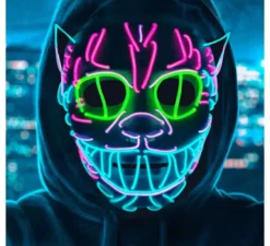 Maschera LED Neon Gatto