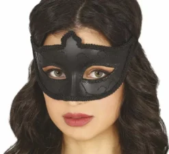 Maschera nera con glitter
