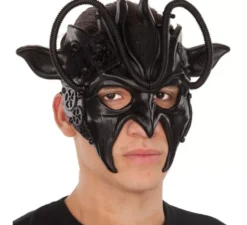 Maschera nera con orecchie Steampunk