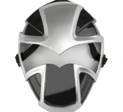 Maschera ninja d'argento 15x29 cm