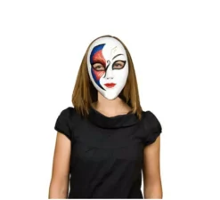 Maschera o maschera veneziana blu e rossa