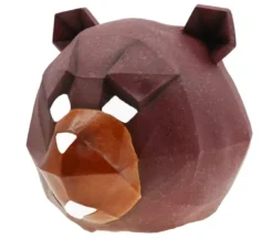 Maschera origami orso in lattice