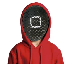Maschera per bambini in PVC di Squid Game Square Henchman
