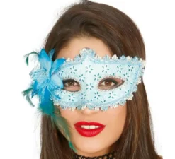 Maschera per gli occhi con fiore blu