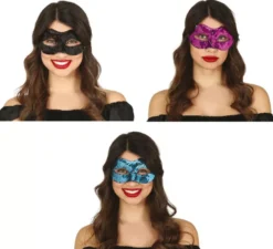 Maschera per gli occhi con paillettes in vari colori