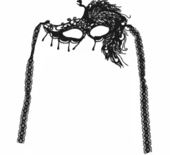 Maschera per gli occhi Ricamo Mezza faccia nera