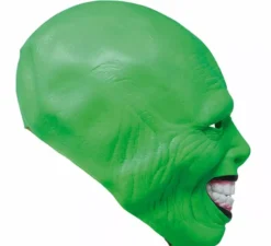 Maschera personaggio in lattice verde pazzo