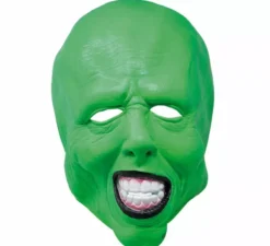 Maschera personaggio in lattice verde pazzo