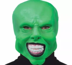 Maschera personaggio in lattice verde pazzo