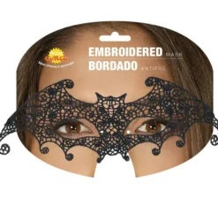 Maschera ricamata a pipistrello