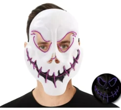 Maschera scheletro di Evil Jack con tubo luminoso