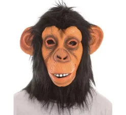 Maschera scimpanzé con i capelli