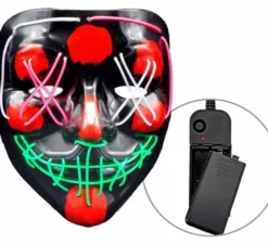 Maschera terrificante assassina con LED multicolore