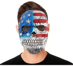 Maschera teschio con bandiera USA