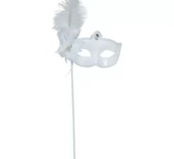 Maschera veneziana con bastone in vari colori