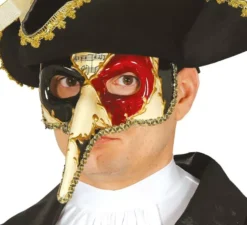 Maschera veneziana con naso allungato