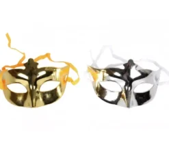 Maschera veneziana metallizzata in vari colori