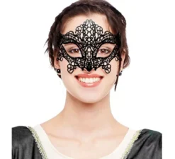 Maschera Zorro per adulto in pizzo nero