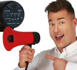 Megafono multifunzione rosso da 20 cm
