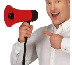 Megafono multifunzione rosso da 20 cm
